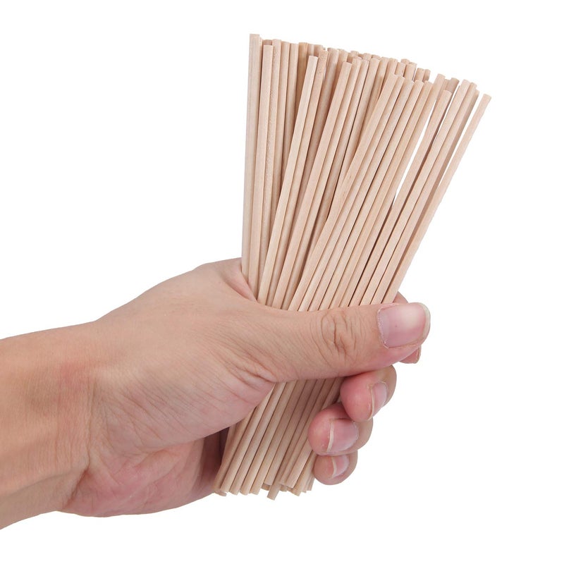 Senkary Wooden Dowel Rods 1/8 x 6 Inch Unfinished Natural Wood Craft Dowel Bamboo Sticks for Flower Bouquet Crafting, 100 Pieces - Image 4